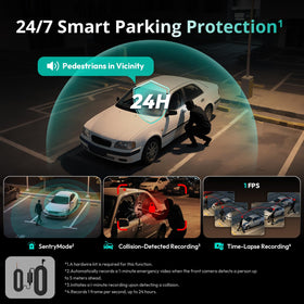 BOTSLAB parking mode illustration showing time-lapse and motion capture