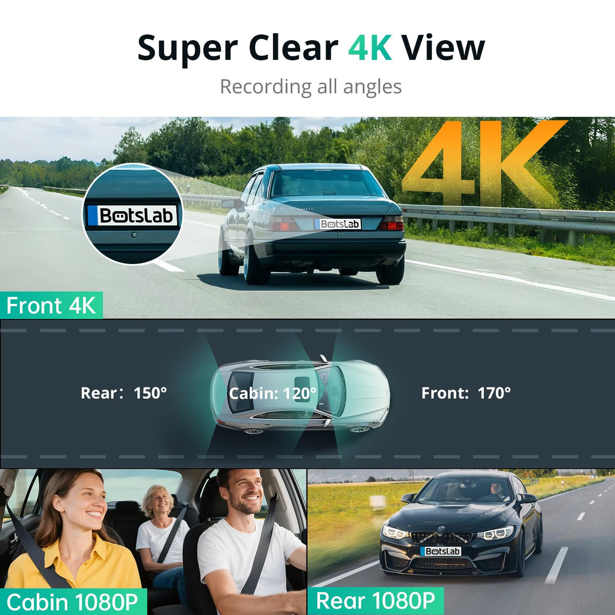 BOTSLAB side camera with magnetic snap-on for flexible left-right coverage