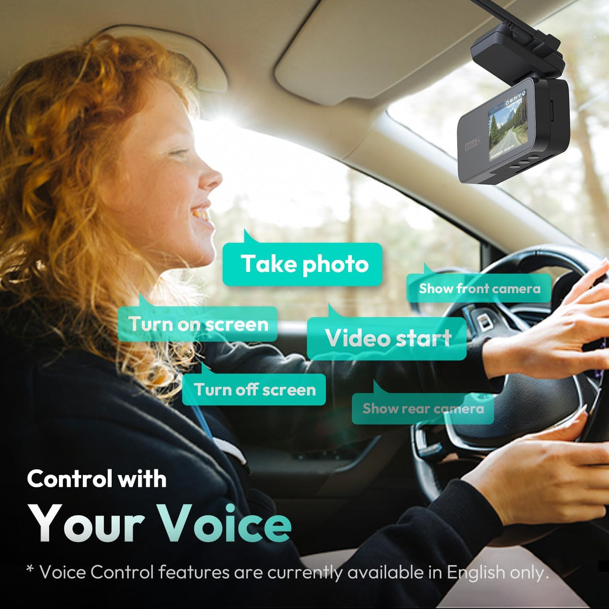 BOTSLAB voice control dash cam enables hands-free operation