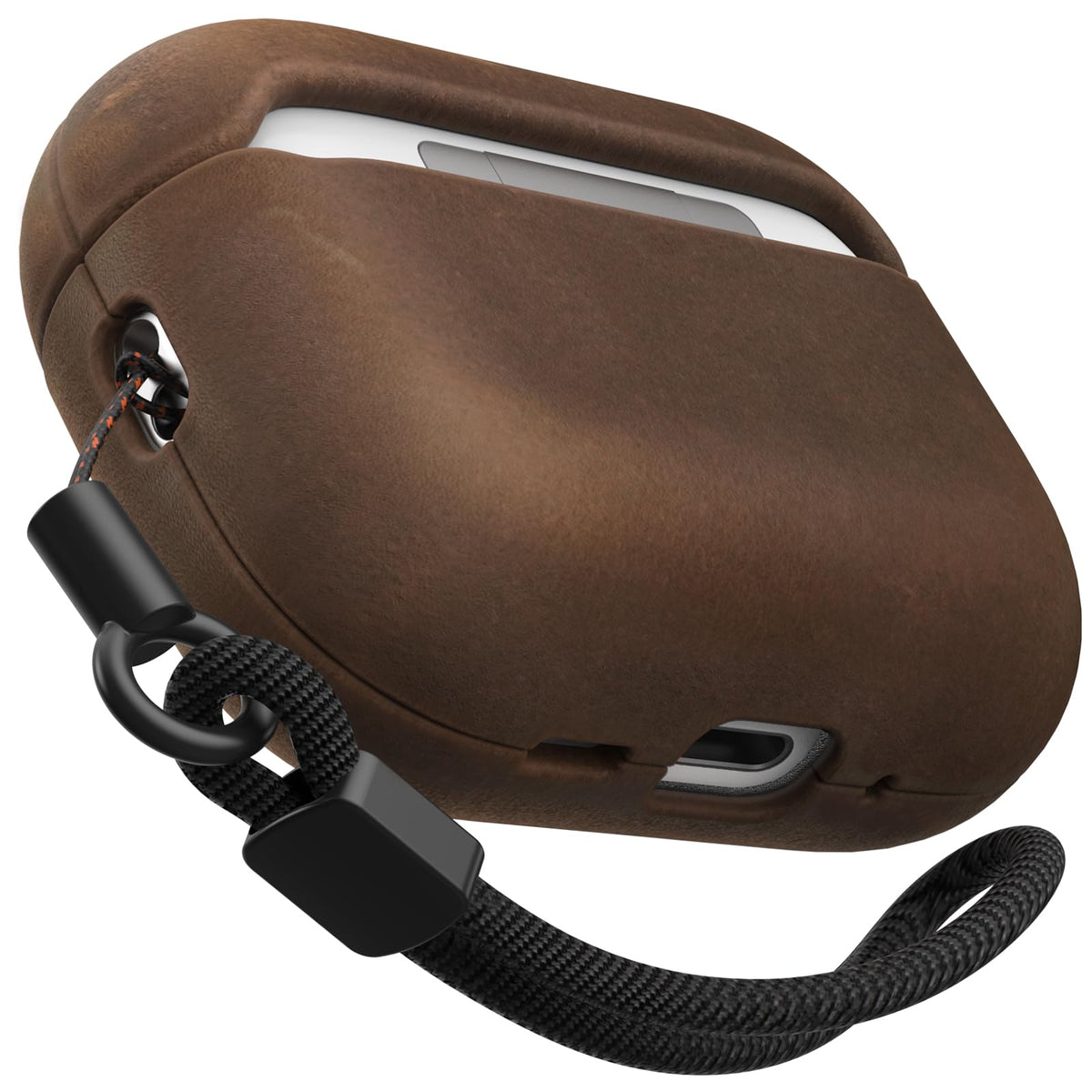 Bouixel front view of leather case showing fit and polished finish for protection