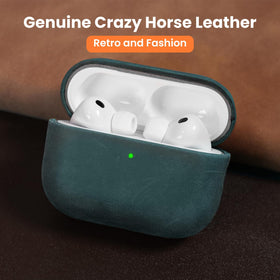 Bouixel open lid revealing perfect AirPods Pro 3 fit and LED visibility