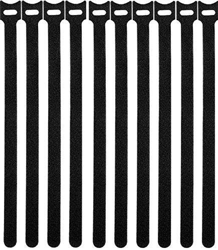 Bouti1583 12-inch black cable ties for quick, secure cable organization.
