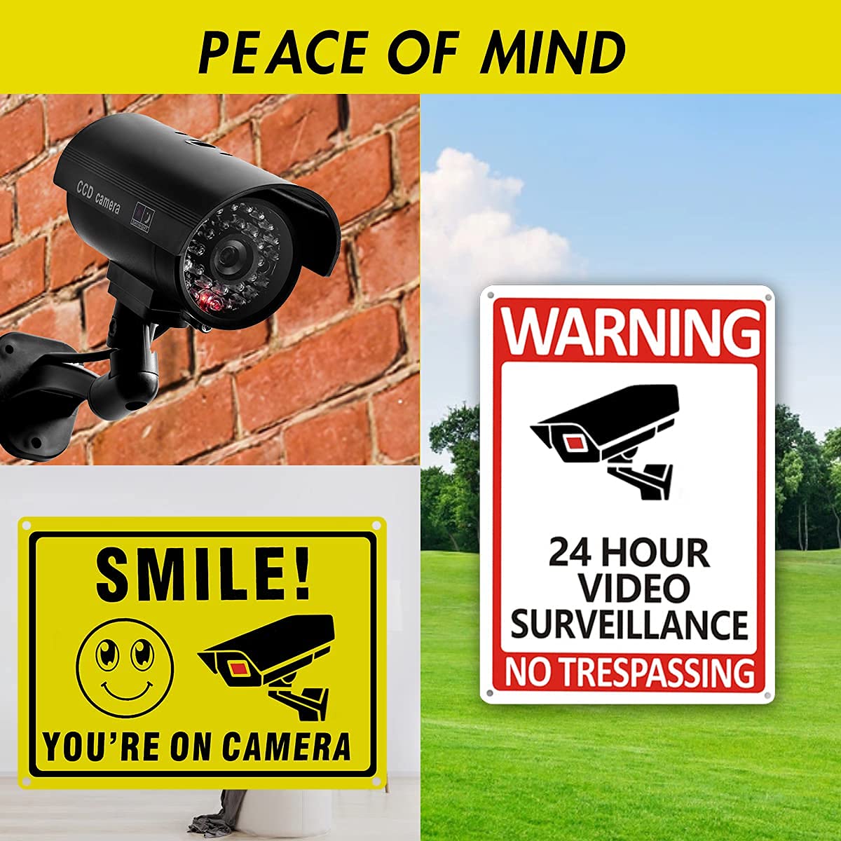 BOUTICOL camera and sign in lobby illustrating improved perceived security