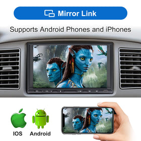 Bouwoima 7-inch touchscreen with 1024x600 resolution for crisp navigation.