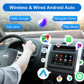 Bouwoima car stereo with Bluetooth for high-quality wireless music and calls.