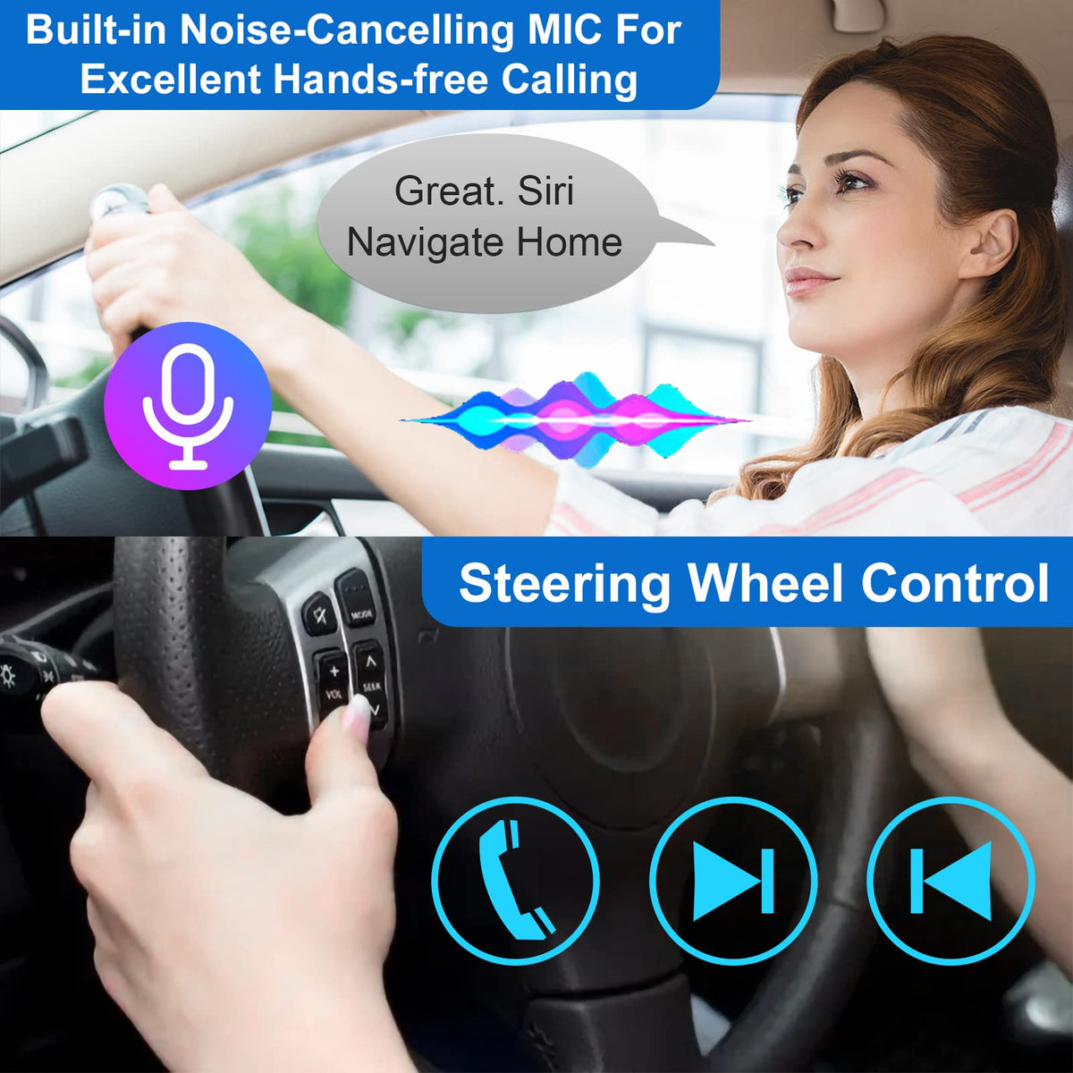 Bouwoima steering wheel controls simplify adjustments while driving.