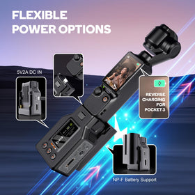 BovBox Pocket3 supports reverse charging to keep Pocket 3 powered.