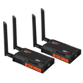 BovBox wireless HDMI transmitter shown delivering crisp 1080p to a large screen