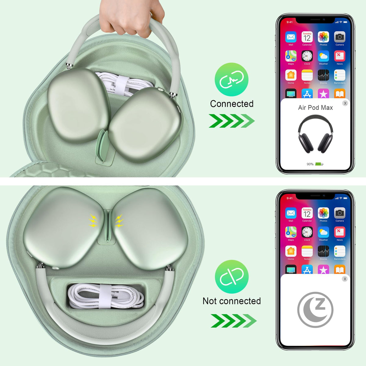 BOVKE AirPods Max 2 case 1-1 fit keeps headphones secure daily