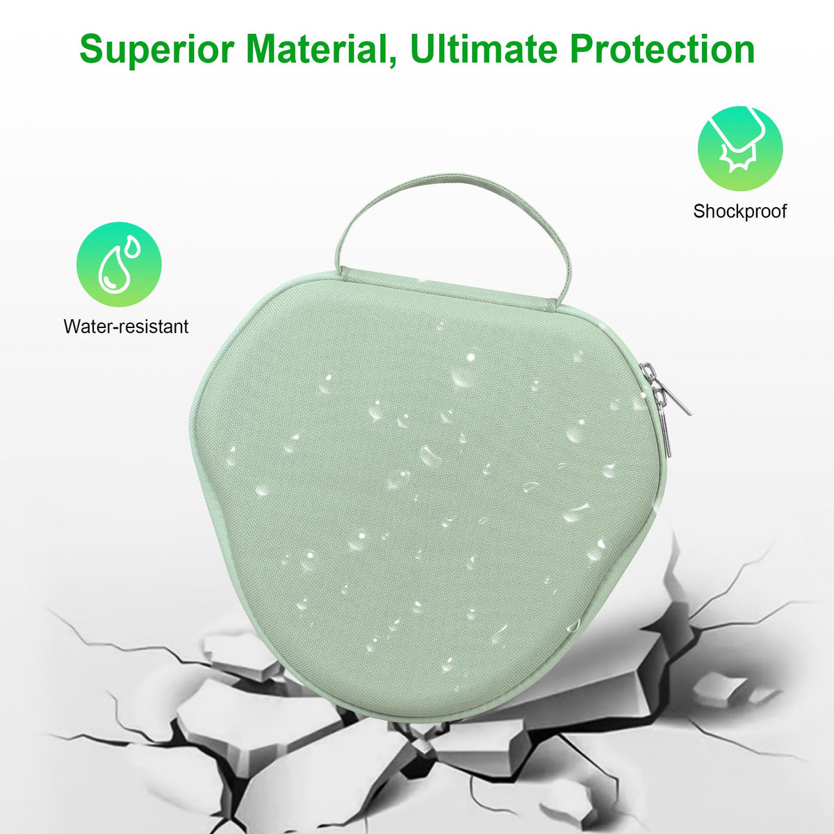 BOVKE carrying case includes a comfortable hand strap for portability