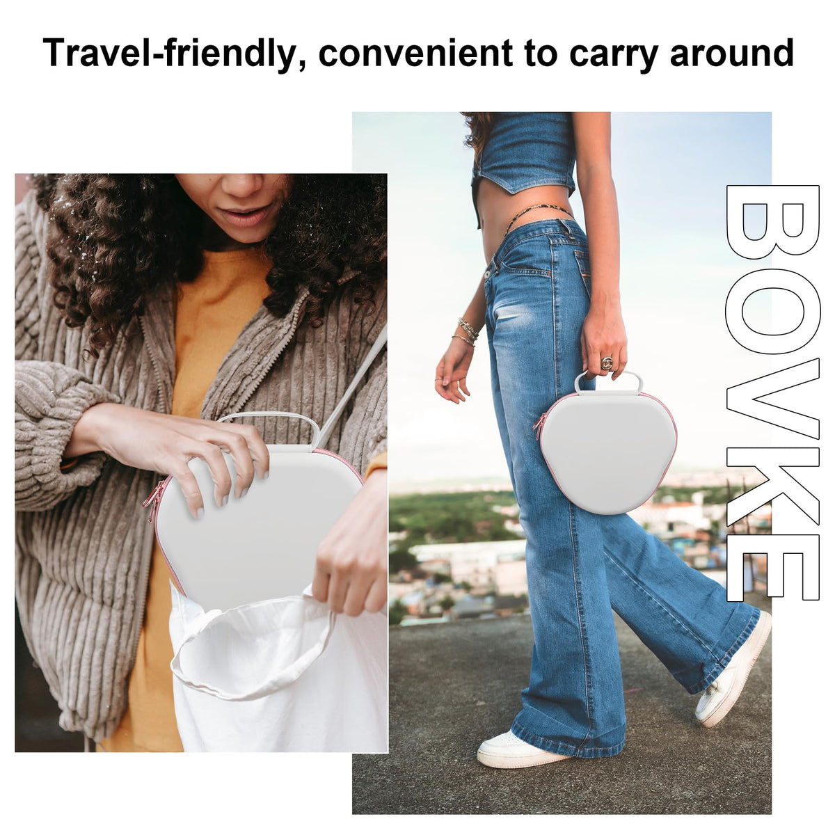 BOVKE Hand strap enables easy carrying for travel, work, or school