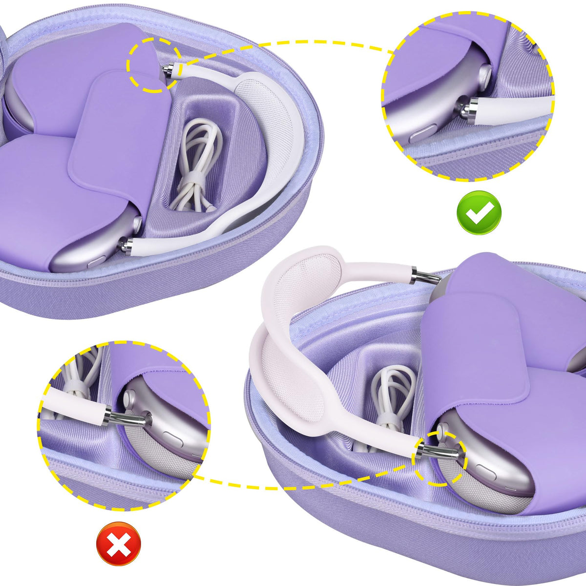 BOVKE AirPods Max 2 case hard EVA shell protects against impacts
