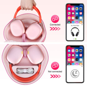 BOVKE AirPods Max 2 case sleep mode magnet preserves battery efficiency on the go.
