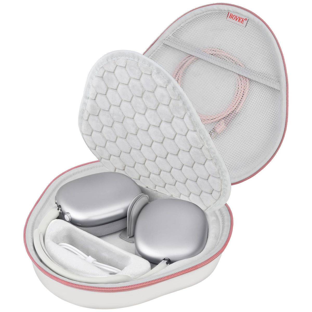 BOVKE AirPods Max 2 case with sleep mode bottom magnet conserves battery during storage