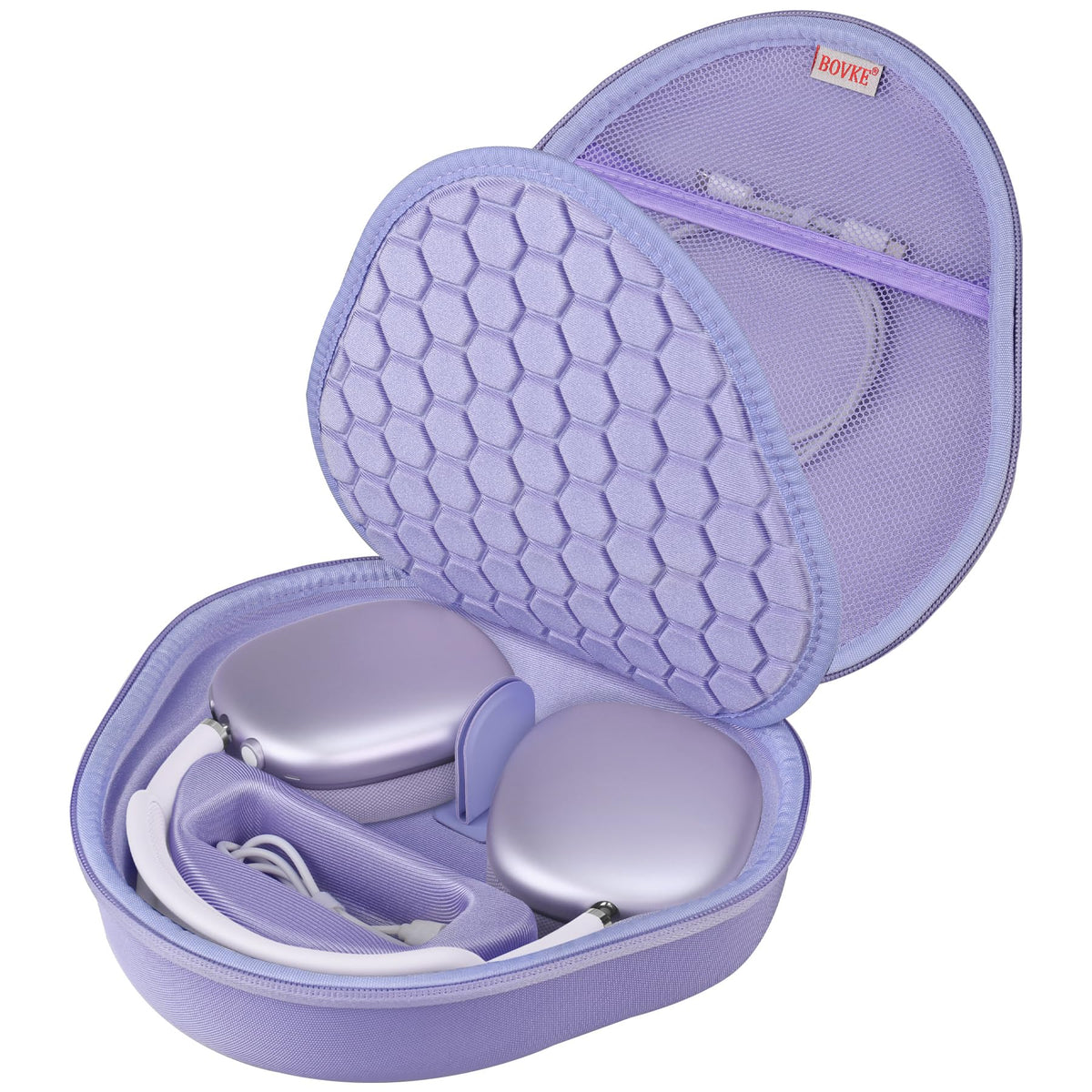BOVKE AirPods Max 2 case front view with sleep mode protection and easy access