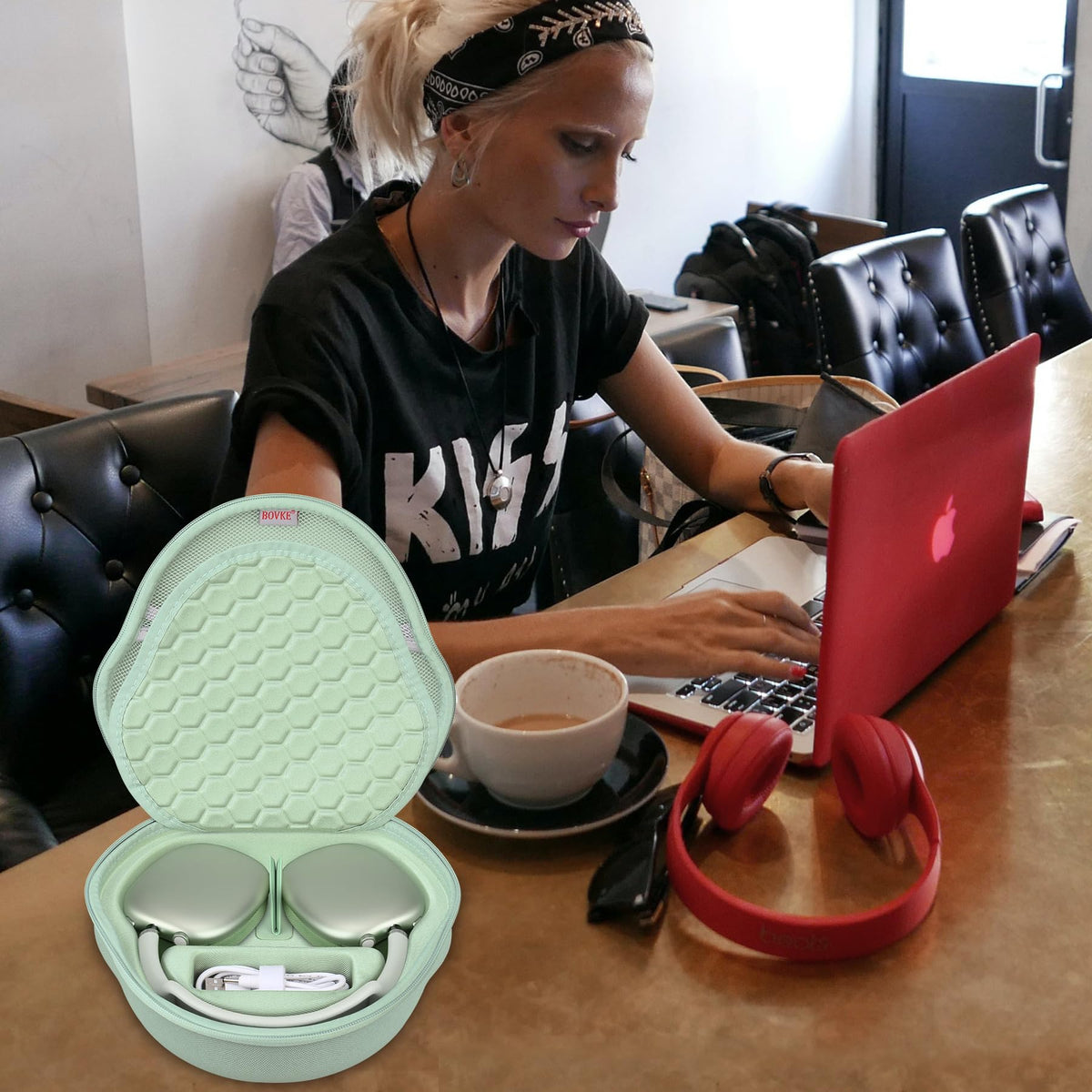 BOVKE travel-friendly case keeps headphones organized on the go
