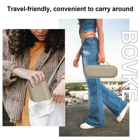 BOVKE Beats Pill carrying case mesh pocket holds chargers and cables.