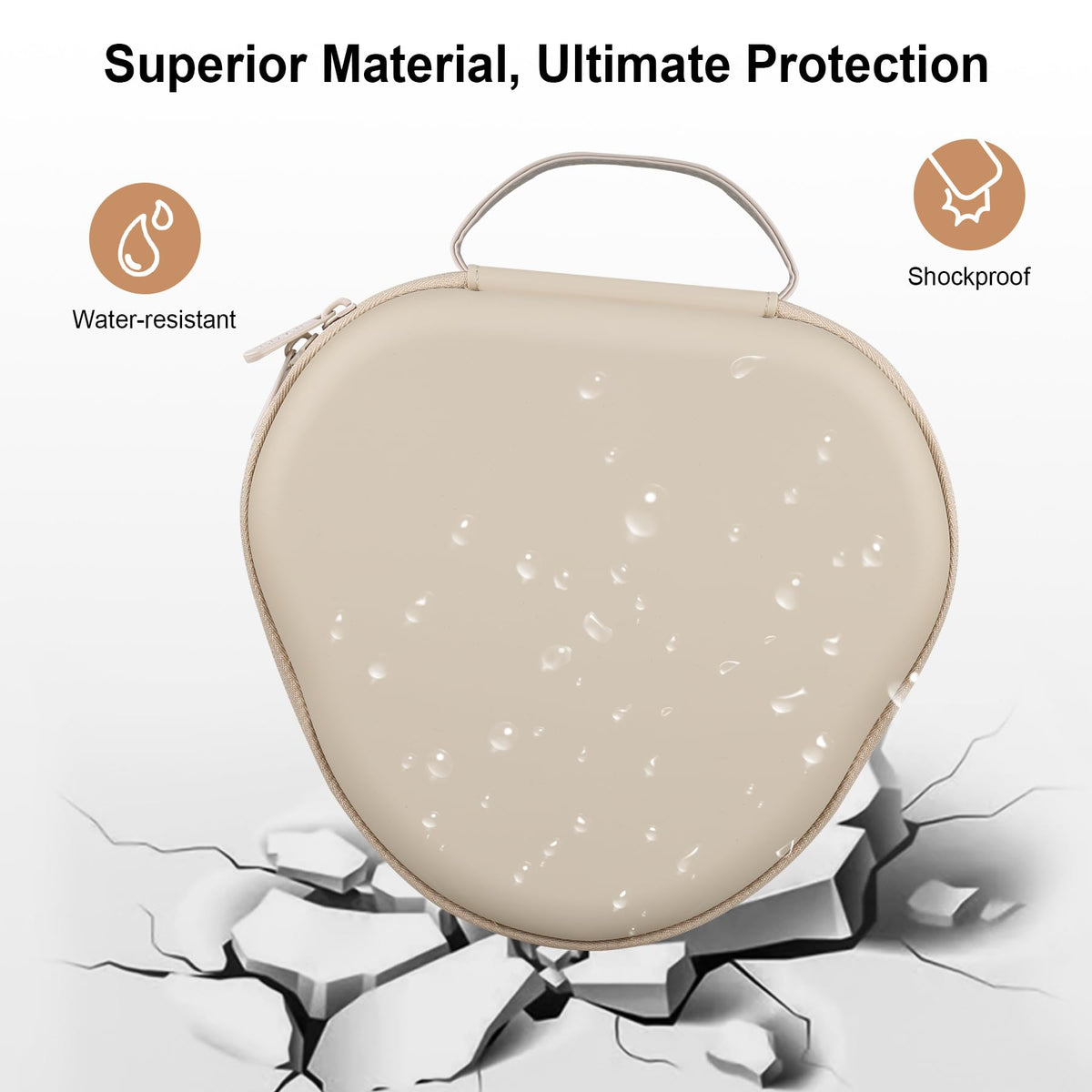 BOVKE AirPods Max 2 case dual zippers offer smooth access.