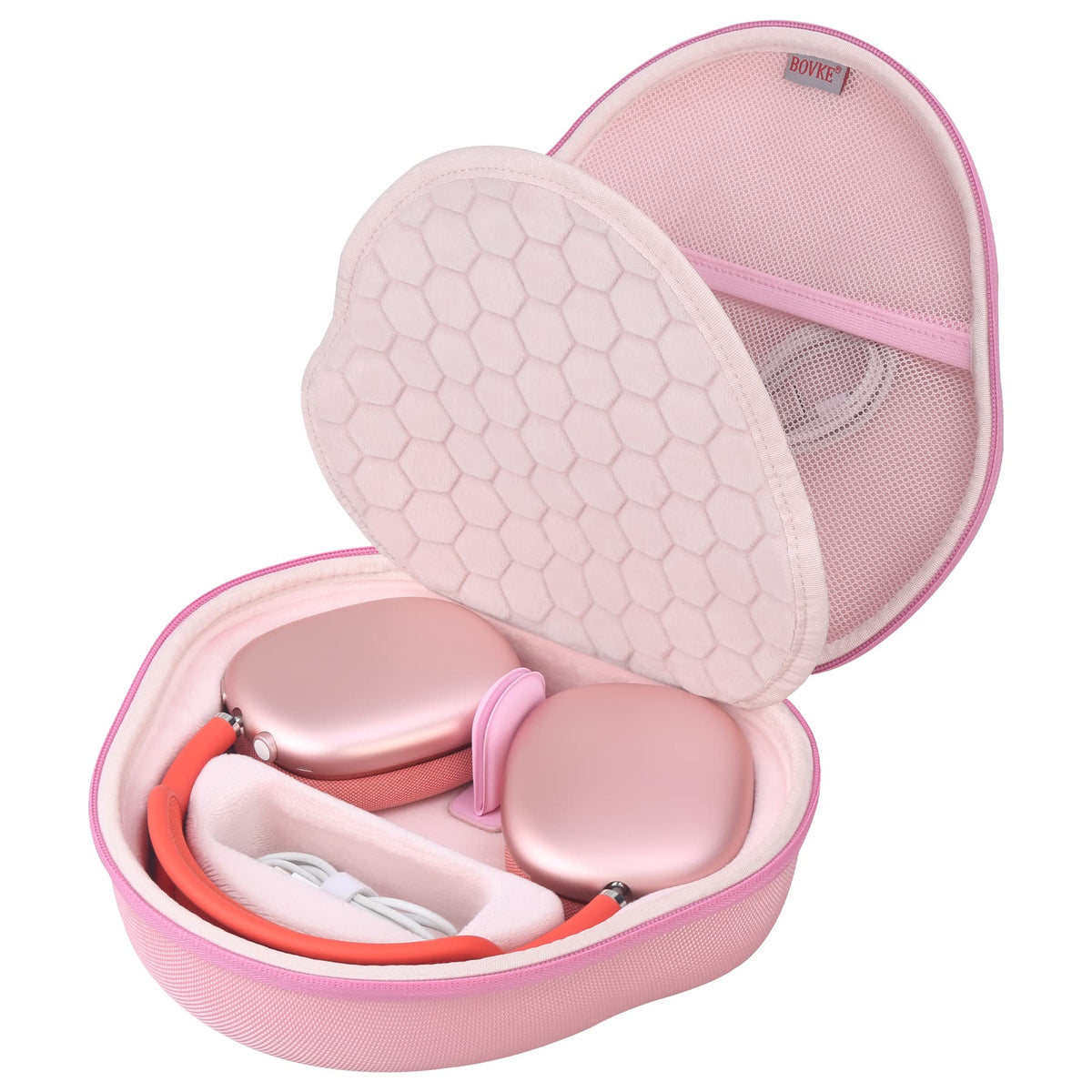 BOVKE hard carrying case exterior with dual zippers for secure, easy access.
