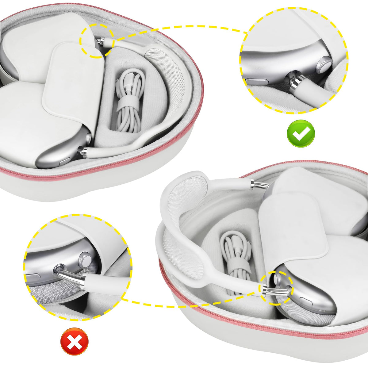 BOVKE EVA hard shell shields AirPods Max 2 from shocks and scratches
