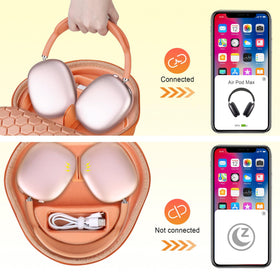 BOVKE AirPods Max 2 case side pocket for cables and small accessories