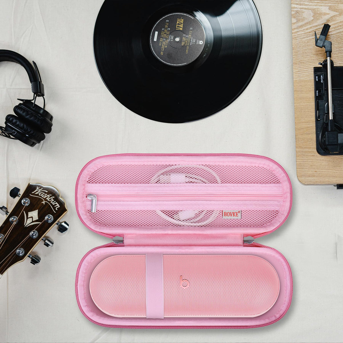BOVKE Beats Pill case compact storage fits in backpacks