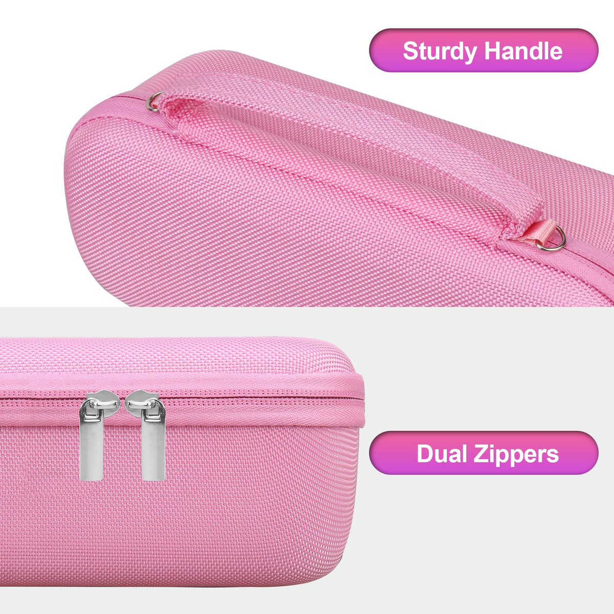 BOVKE pink Beats Pill case elastic strap keeps it secure
