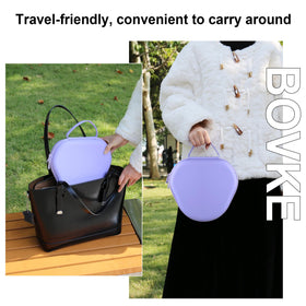 Compact travel case fits in backpacks or luggage.