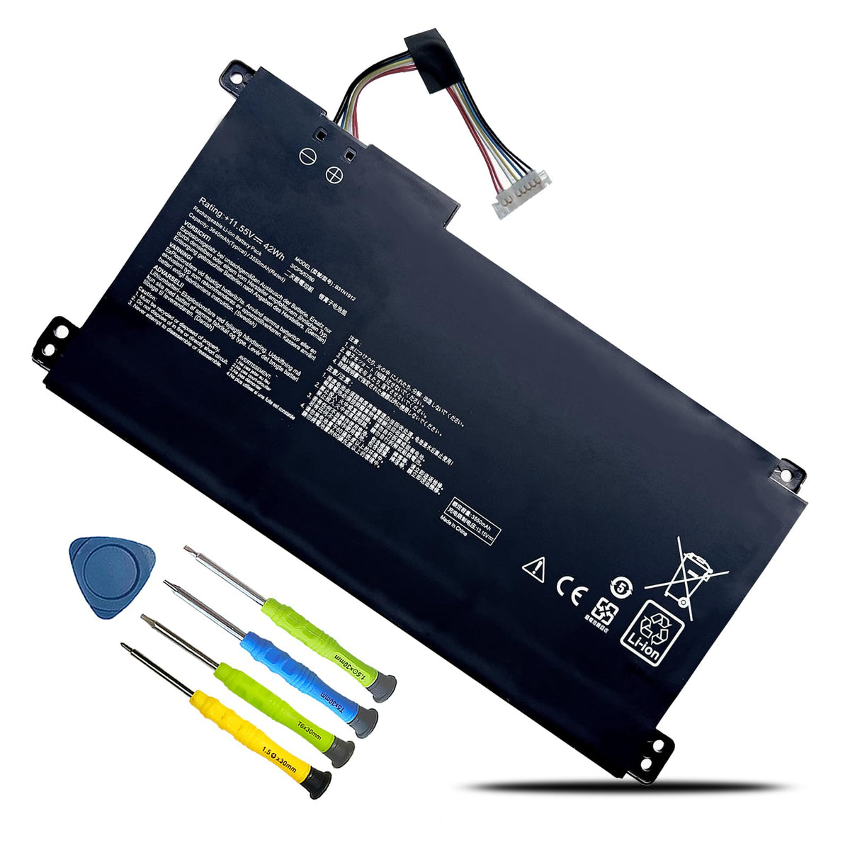 BOWEIRUI B31N1912 front view battery for Asus VivoBook with easy installation