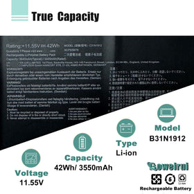 BOWEIRUI B31N1912 side view shows slim profile for portable VivoBook replacement