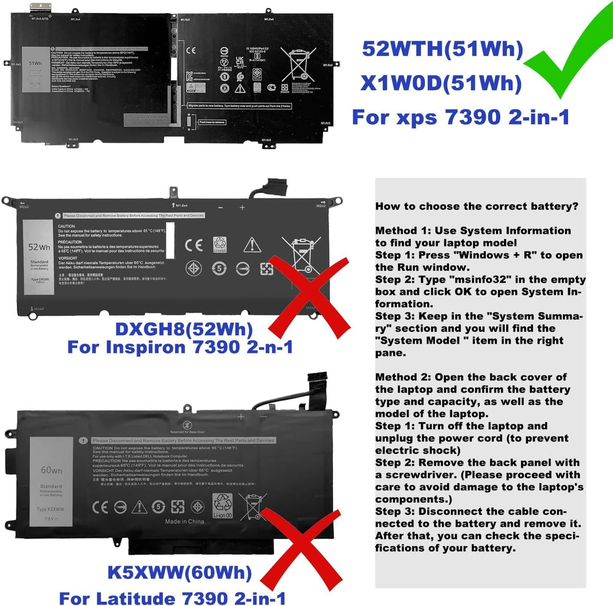 BOWEIRUI battery top label closeup showing model and capacity for verification