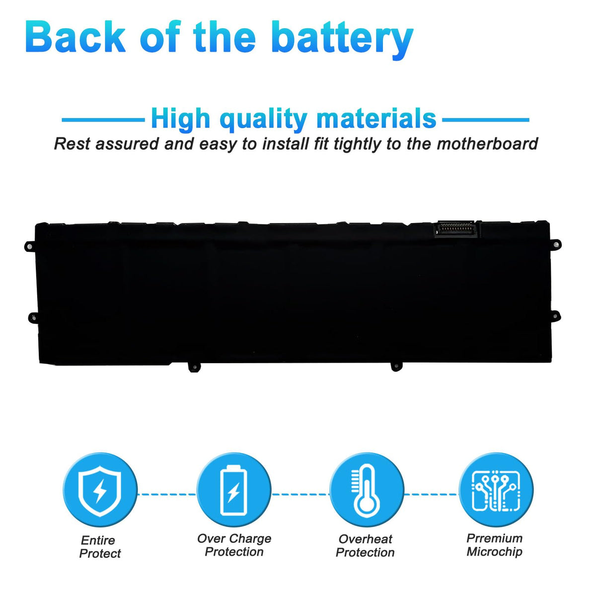 BOWEIRUI side profile showing slim 6-cell design and space-saving benefit