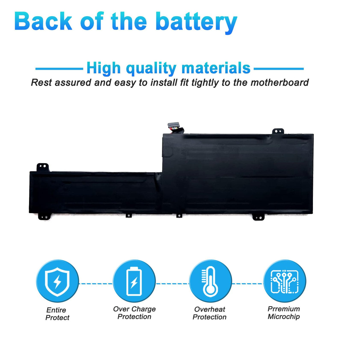 BOWEIRUI battery installed inside a Lenovo ideapad Flex 5 demonstrating fit