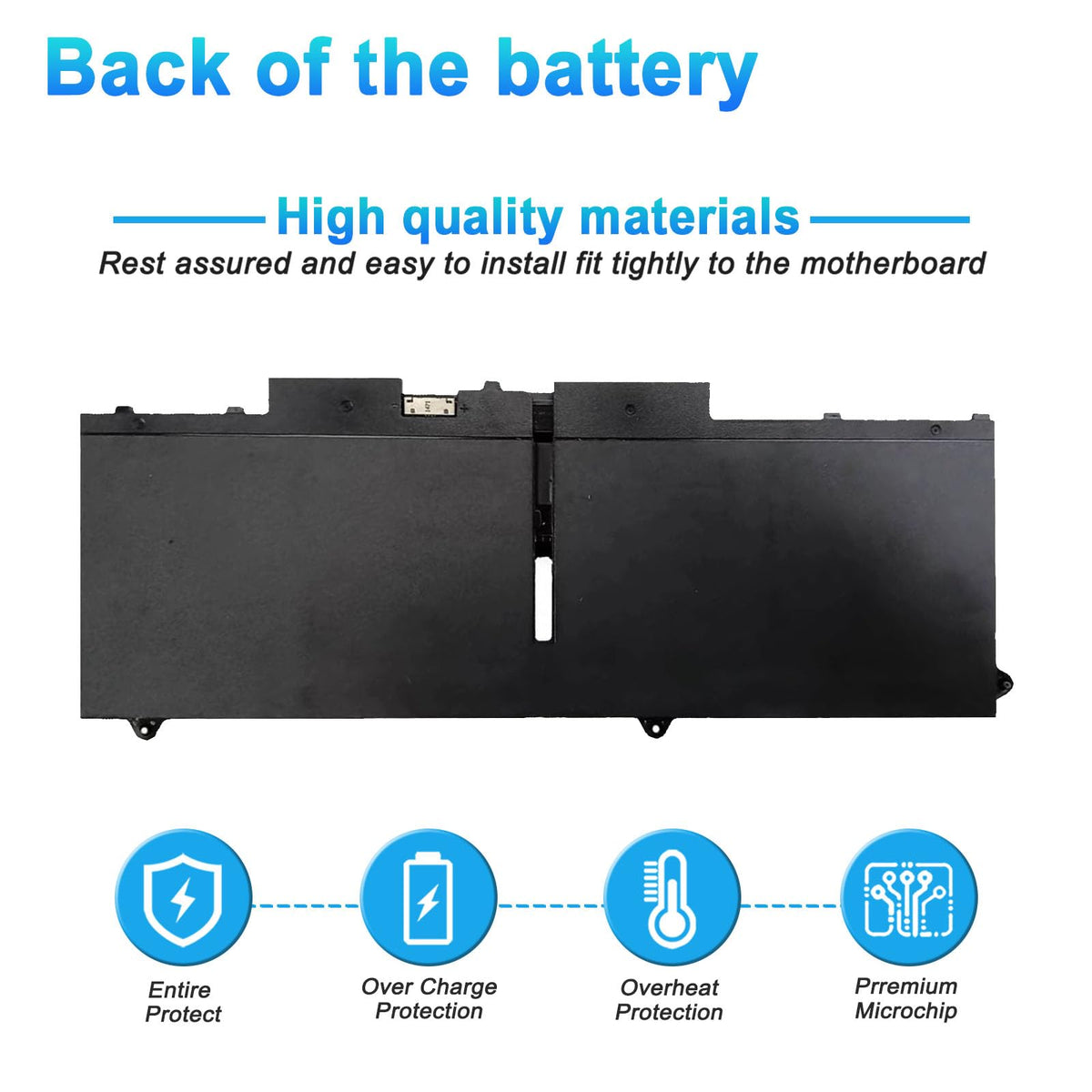 BOWEIRUI battery installed in laptop to show correct scale and alignment