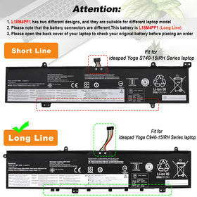 BOWEIRUI battery installed in Lenovo Yoga C940 showing restored runtime advantage