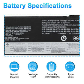 BOWEIRUI label close-up showing 15.2V 51Wh specs for easy verification