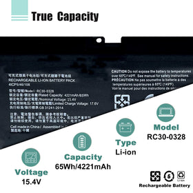 BOWEIRUI RC30-0328 label closeup showing voltage and capacity for accurate match