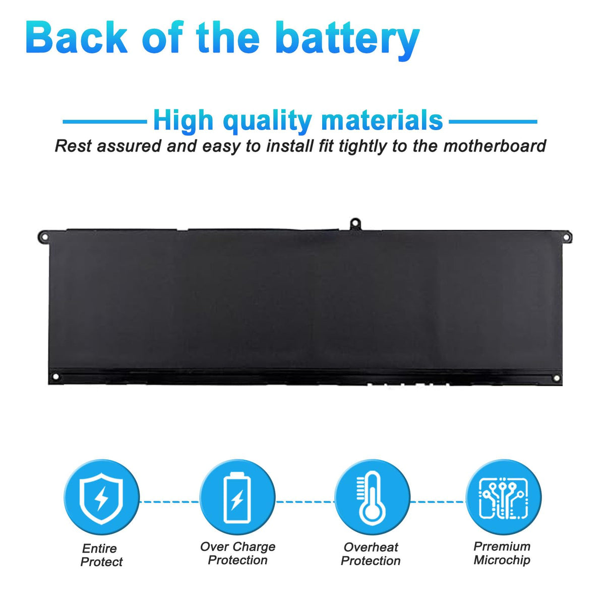 BOWEIRUI battery installed in Dell Inspiron demonstrating restored runtime