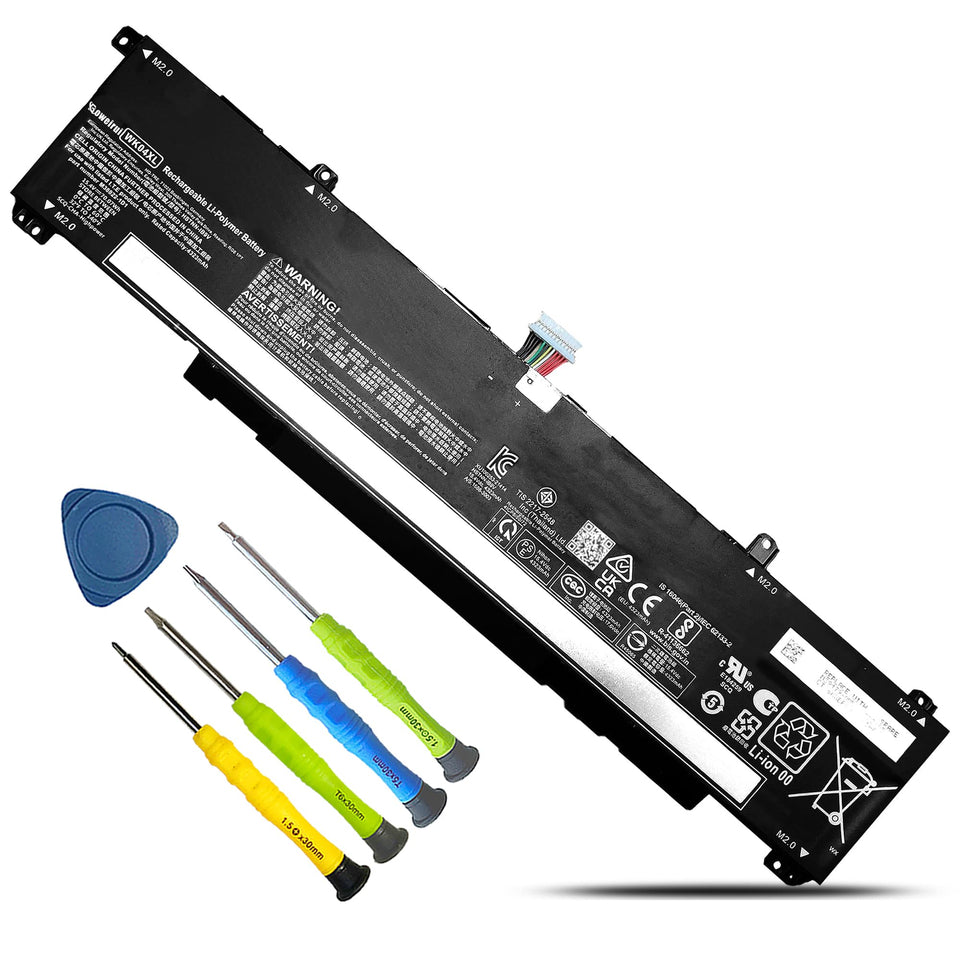 BOWEIRUI WK04XL front packaging showing battery and included tools, ready to replace battery