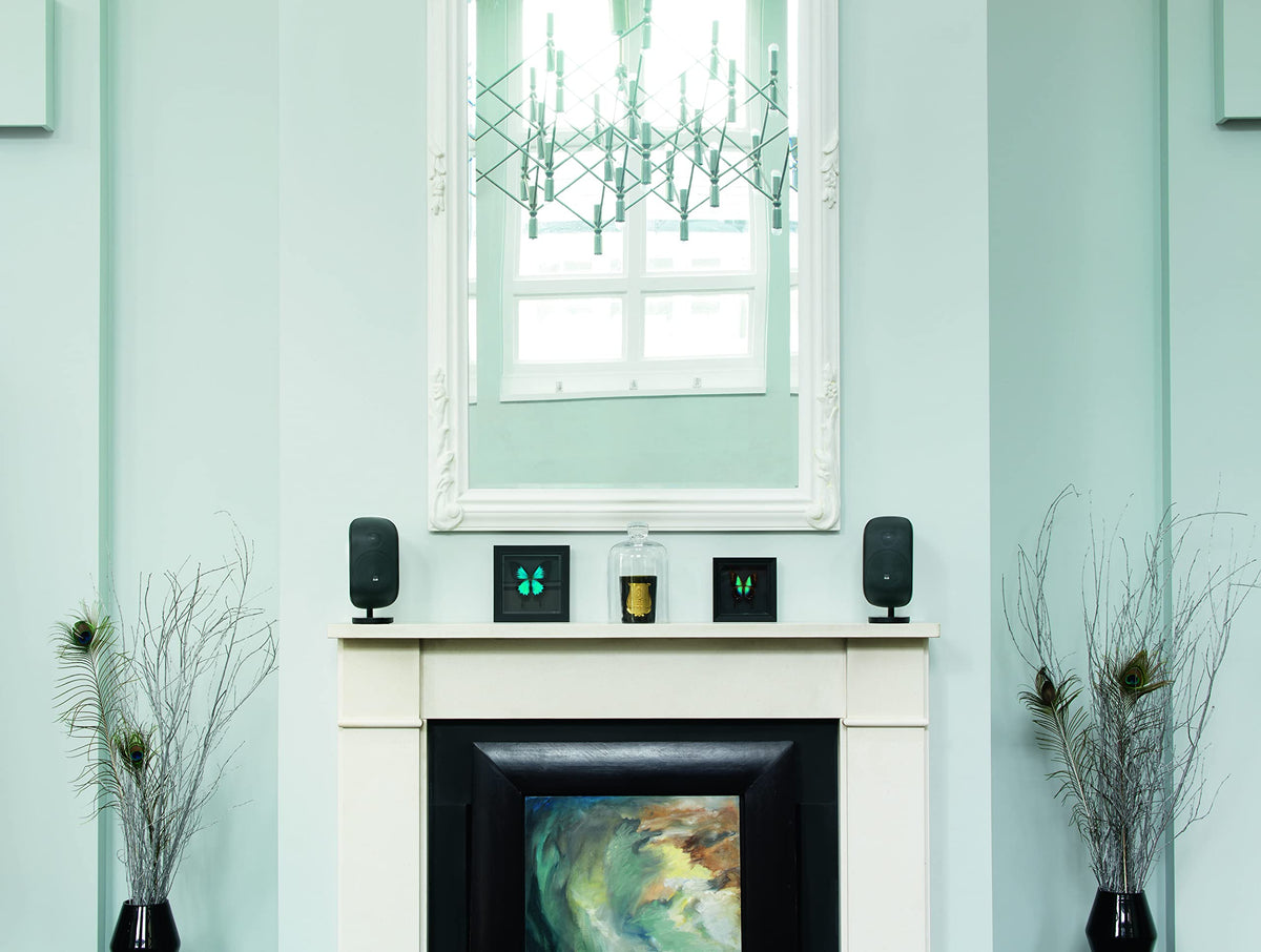 Compact M-1 compatible with optional floor stands for stable setup