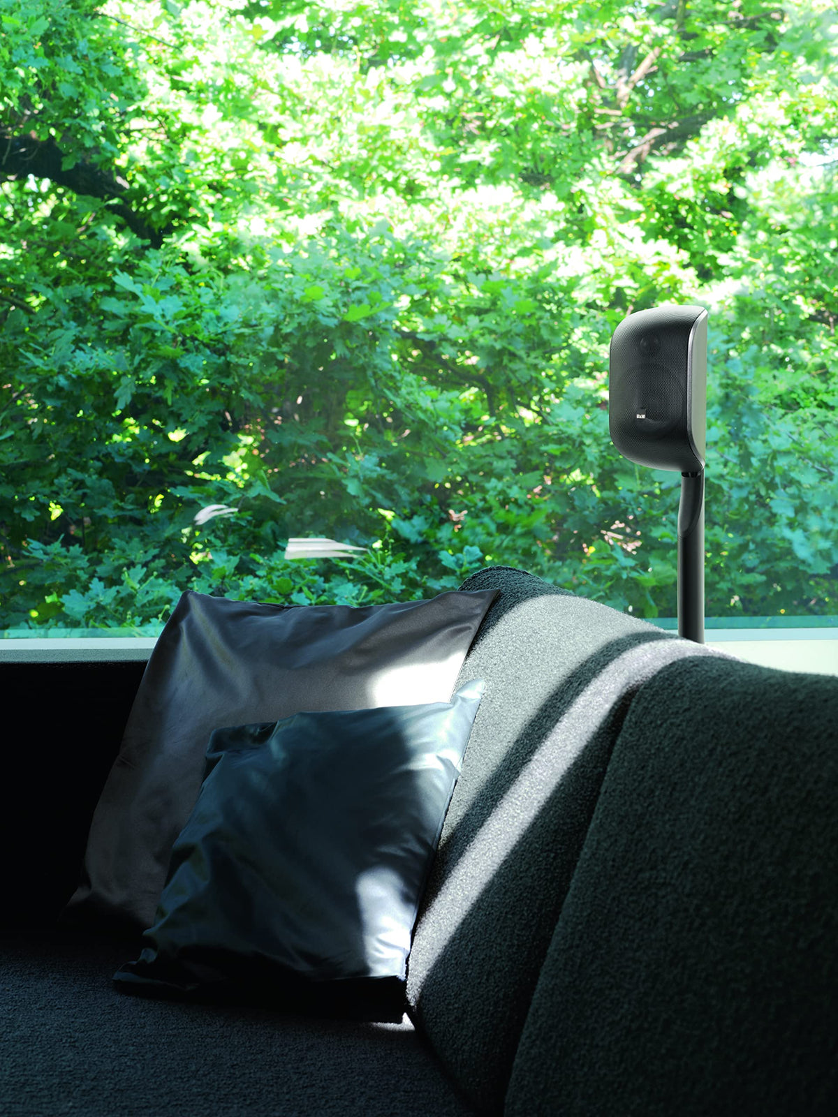 Sleek M-1 design blending with modern decor for high-fidelity listening