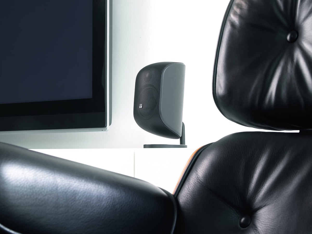 M-1 tabletop stand positioning sound toward the listening area