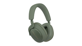 Bowers & Wilkins Px7 S2e forest green over-ear headphones with luxurious comfort for long listening.
