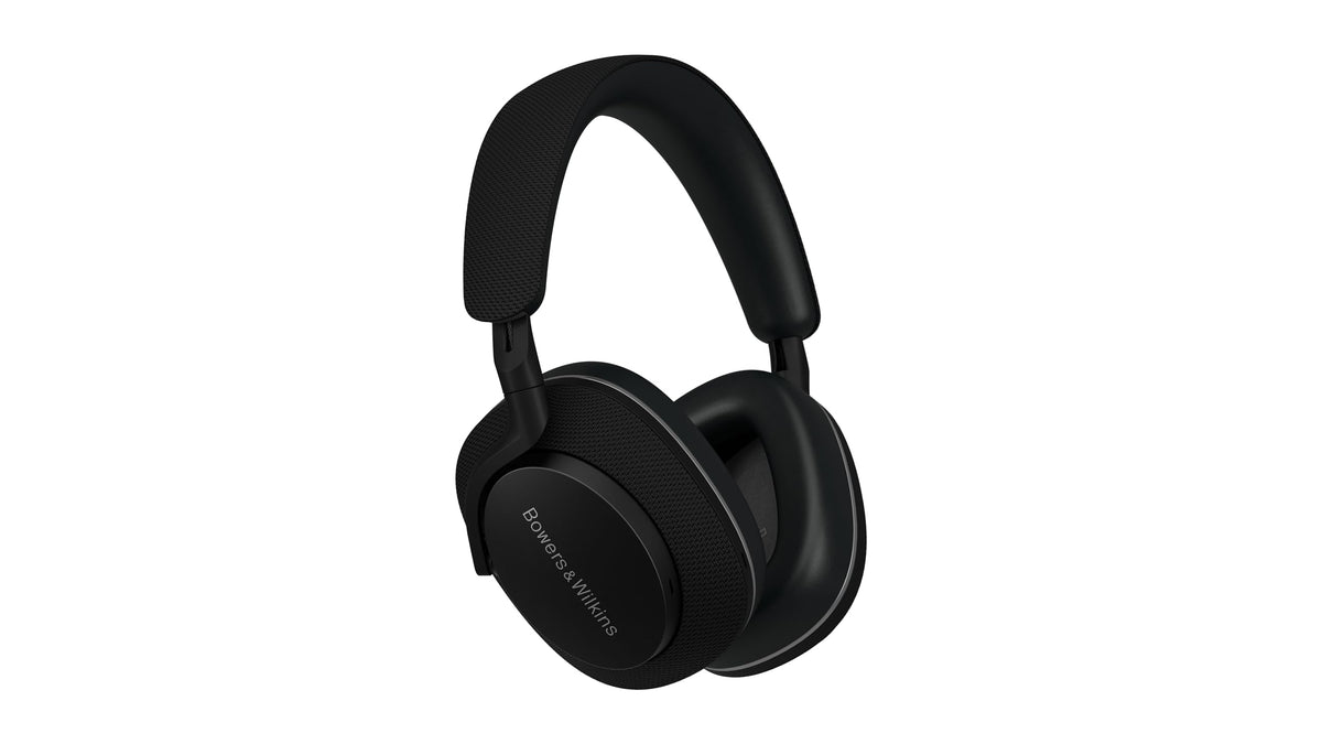 Bowers & Wilkins Px7 S2e headphones with angled drivers for precise sound.