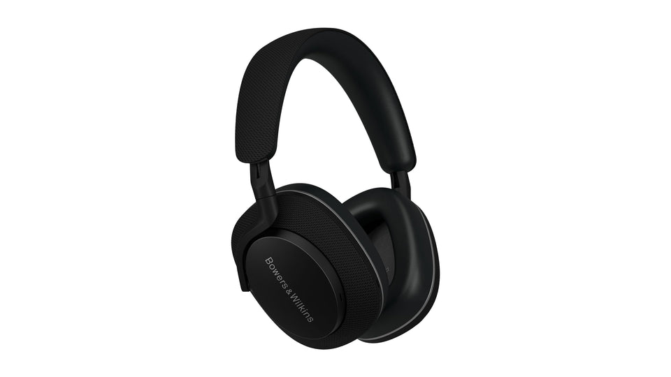 Bowers & Wilkins Px7 S2e headphones with angled drivers for precise sound.