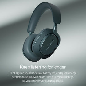 Bowers & Wilkins Px7 S3 array of eight mics for clear calls in noisy settings.