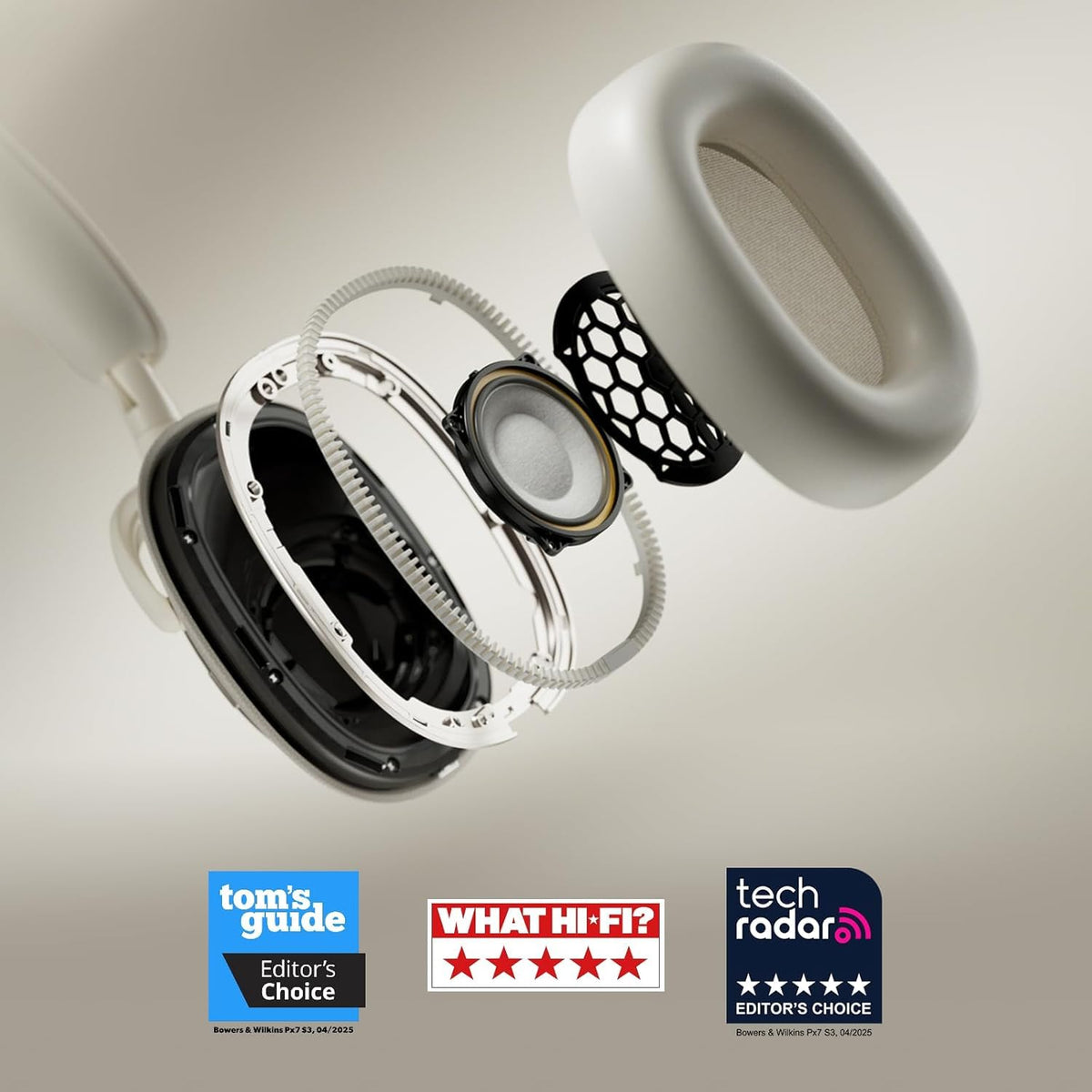 Bowers and Wilkins Px7 S3 side view highlights ergonomic design for extended wear.