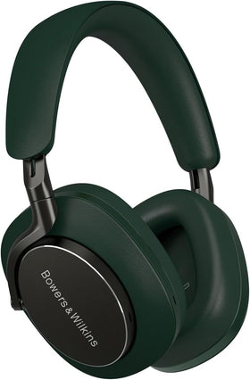 Bowers and Wilkins Px8 Dark Forest headphones viewed from the front showing premium finish and build.