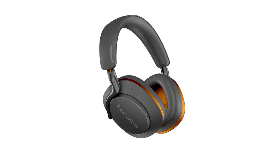 Bowers & Wilkins Px8 McLaren Edition over-ear design for immersive sound and comfort.