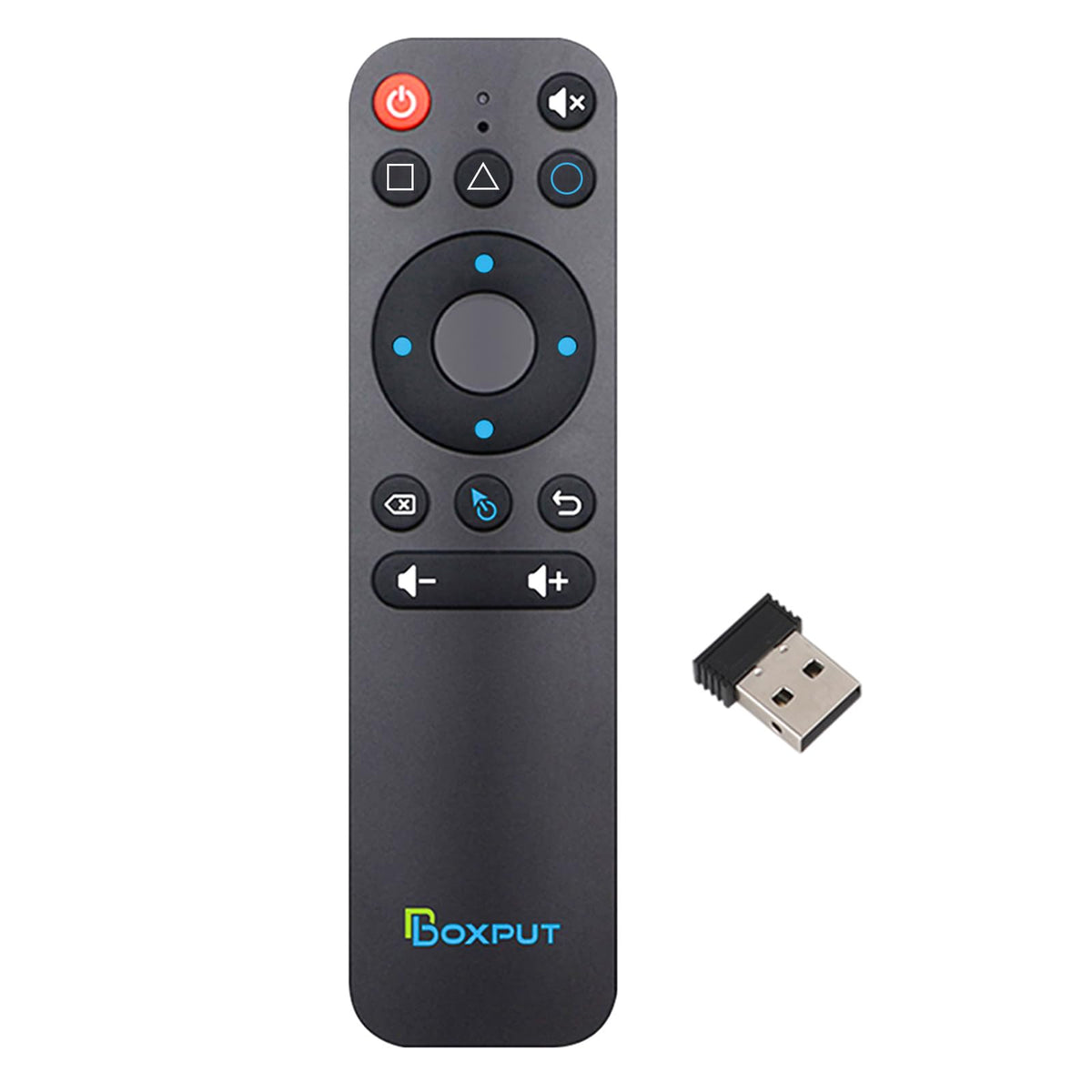 BOXPUT BPR1S Plus air mouse remote front view for easy TV control